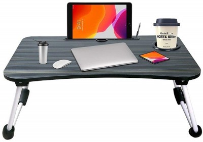 Jk Roxx Wood Portable Laptop Table(Finish Color - BLACK)
