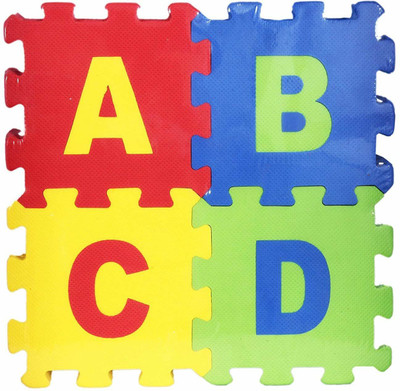 K A Enterprises 36 pcs Alphanumeric EVA Foam, Interlocking Puzzle with ABCD and 0-9 Numbers Set, Mini Size Play Toy Mat for Kids (4 x 4 inch)(1 Pieces)