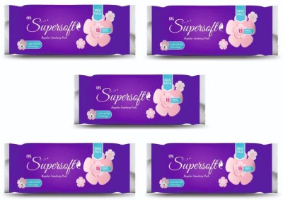 CPL SUPERSOFT REGULAR SANITARY PADS (COMBO OF 5) Sanitary Pad(Pack of 75)