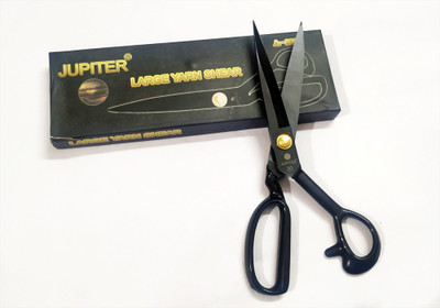 Jaan Jupiter A-250 Size 10 Black Tailoring Scissors Fabric Cutting Stainless Steel Scissors(Set of 1, Black)