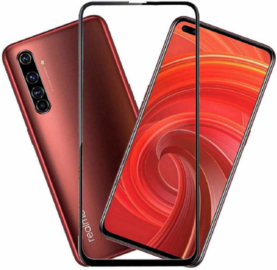 ELEF Edge To Edge Tempered Glass for Realme X50 Pro 11D Tempered Full Screen Covrage Full Glue with 9H Hardness Curve Edges-Black(Pack of 1)
