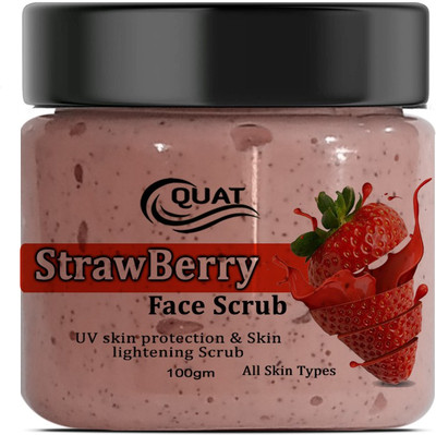 QUAT Strawberry Face Scrub For Acne And Pimple Free Skin Scrub(100 g)