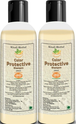 Khadi Herbal Khadi Colour Protective Shampoo 200ml For All Types Of Coloured Hairs & Natural Hairs (2 nos.)(400)
