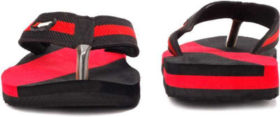 Sparx Men Flip Flops(Black, Red , 8)