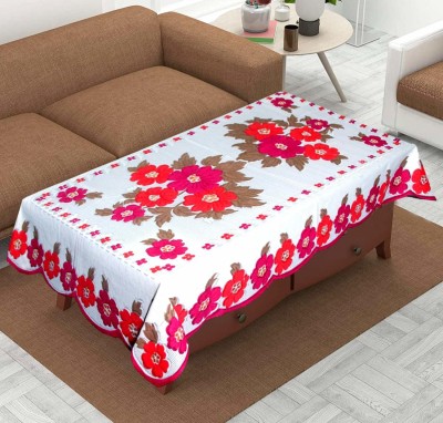 Bigger fish Floral 4 Seater Table Cover(Pink, Cotton)