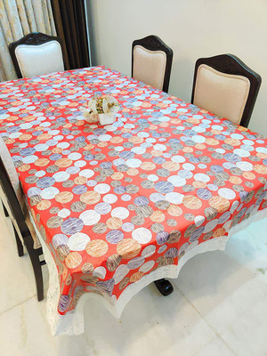 Casanest Printed 8 Seater Table Cover(Multicolor, Plastic)