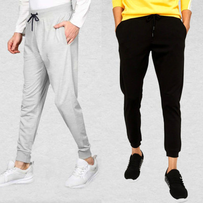 Basis Solid Men Black, Grey Track Pants