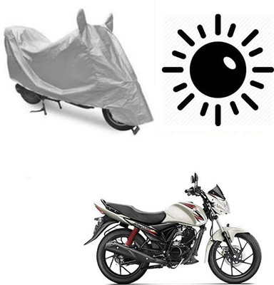 SRENTERPRISES Two Wheeler Cover for Suzuki(Sling Shot Plus, Silver)