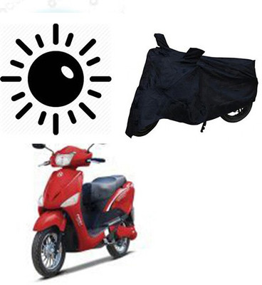 SRENTERPRISES Two Wheeler Cover for Hero(E Scoot, Black)