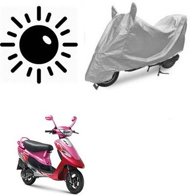Atulit enterprises Waterproof Two Wheeler Cover for TVS(Scooty Pep+, Silver)