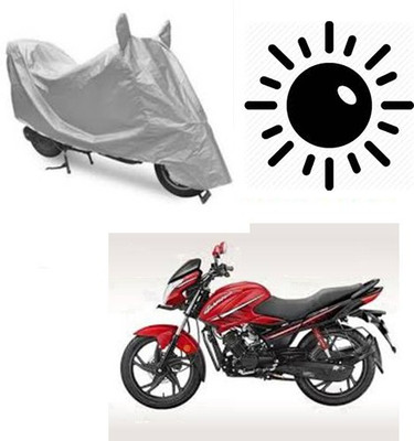 Atulit enterprises Waterproof Two Wheeler Cover for Hero(Glamour, Silver)