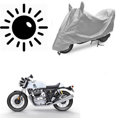 Atulit enterprises Waterproof Two Wheeler Cover for Royal Enfield(Continental GT, Silver)