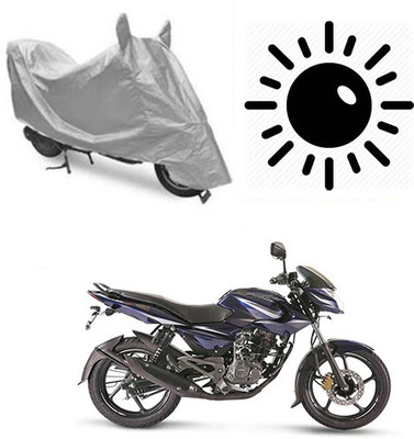 SRENTERPRISES Two Wheeler Cover for Bajaj(Pulsar 135 LS DTS-i, Silver)