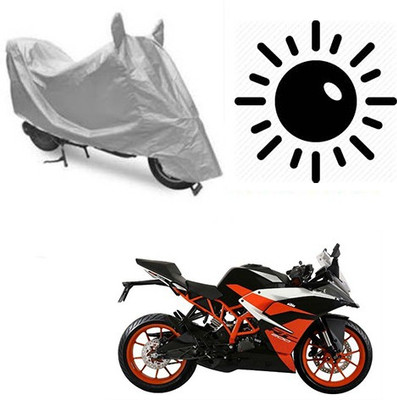 RPSENTTERPR Waterproof Two Wheeler Cover for KTM(RC 200, Silver)