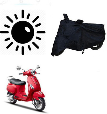 Atulit enterprises Waterproof Two Wheeler Cover for Piaggio(Vespa VXL, Black)