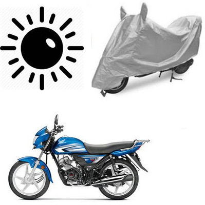 SRENTERPRISES Two Wheeler Cover for Hero(CD 110 Dream, Silver)