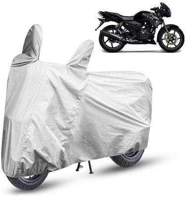 AutoRetail Two Wheeler Cover for TVS(Apache RTR 160, Silver)