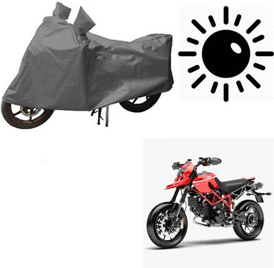 RPSENTTERPR Waterproof Two Wheeler Cover for Ducati(Hypermotard, Grey)