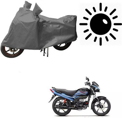 Atulit enterprises Waterproof Two Wheeler Cover for Hero(Passion Plus, Grey)