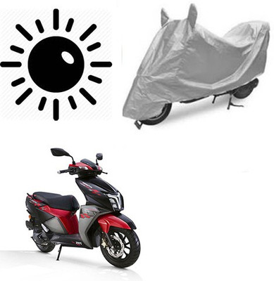 Atulit enterprises Waterproof Two Wheeler Cover for TVS(NTORQ, Silver)