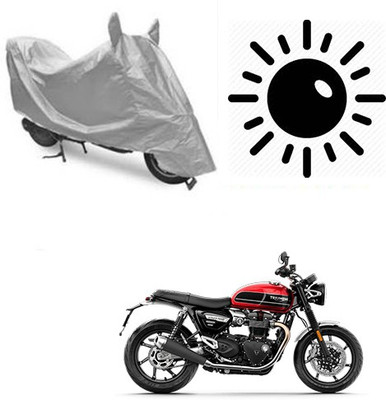 Atulit enterprises Waterproof Two Wheeler Cover for Triumph(Twin, Silver)