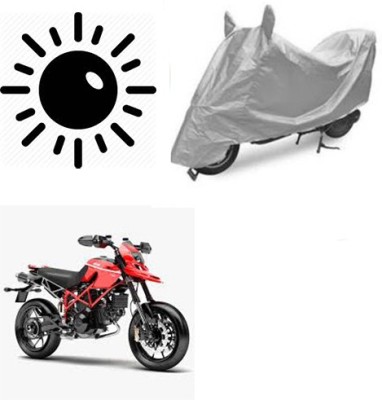 SRENTERPRISES Two Wheeler Cover for Ducati(Hypermotard, Silver)