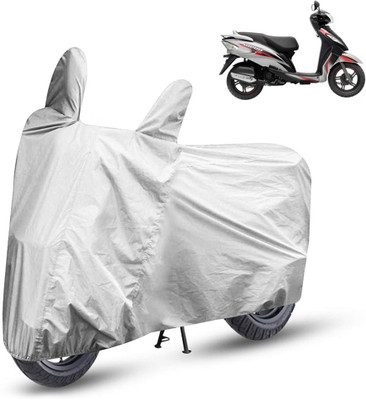 AutoRetail Two Wheeler Cover for TVS(Wego, Silver)