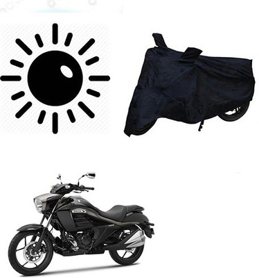 Mdstar Waterproof Two Wheeler Cover for Suzuki(Intruder, Black)