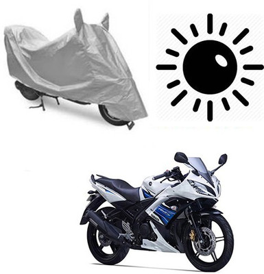 RPSENTTERPR Waterproof Two Wheeler Cover for Yamaha(YZF R15 S, Silver)