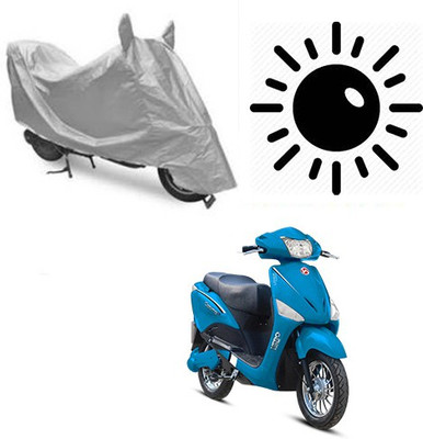 Atulit enterprises Waterproof Two Wheeler Cover for Hero(Electric Optima, Silver)