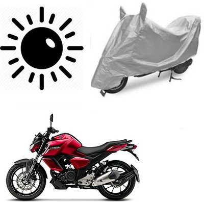 SRENTERPRISES Two Wheeler Cover for Yamaha(FZ-S, Silver)