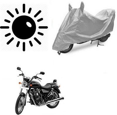 Atulit enterprises Waterproof Two Wheeler Cover for Royal Enfield(Thunderbird 350, Silver)