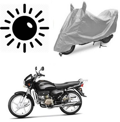 Atulit enterprises Waterproof Two Wheeler Cover for Hero(Splendor Plus, Silver)