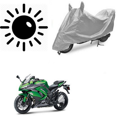 Atulit enterprises Waterproof Two Wheeler Cover for Kawasaki(Ninja 1000, Silver)