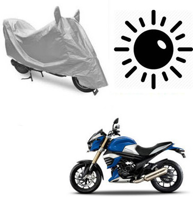 Atulit enterprises Waterproof Two Wheeler Cover for Mahindra(MOJO XT 300, Silver)