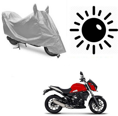 Atulit enterprises Waterproof Two Wheeler Cover for Mahindra(Mojo, Silver)