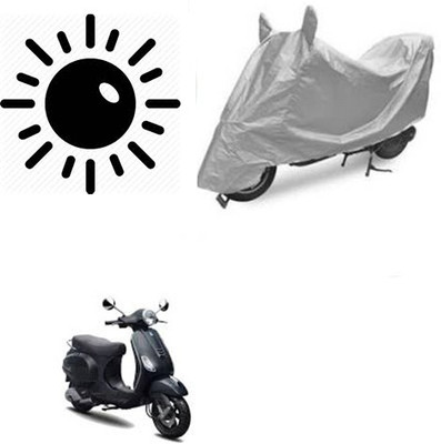 Atulit enterprises Waterproof Two Wheeler Cover for Piaggio(Vespa LX, Silver)