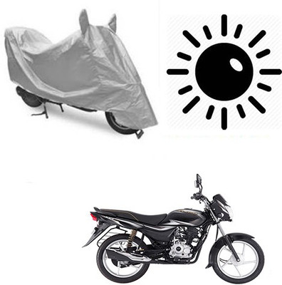 SRENTERPRISES Two Wheeler Cover for Bajaj(Platina 100 DTS-i, Silver)