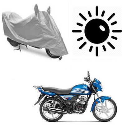 dashark Waterproof Two Wheeler Cover for Hero(CD 110 Dream, Silver)