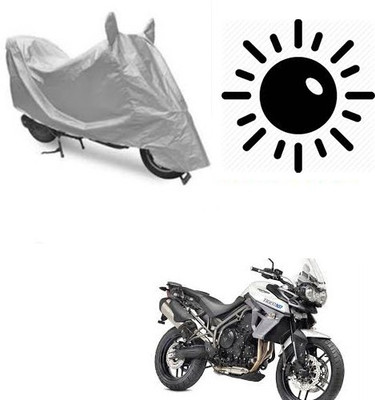 Atulit enterprises Waterproof Two Wheeler Cover for Triumph(Tiger 800 XR, Silver)