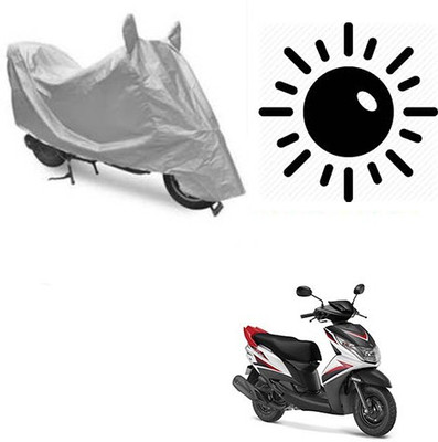 RPSENTTERPR Waterproof Two Wheeler Cover for Yamaha(Ray Z, Silver)