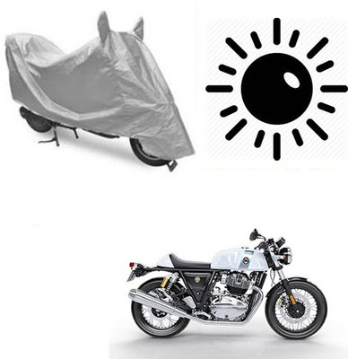 Atulit enterprises Waterproof Two Wheeler Cover for Royal Enfield(Continental GT, Silver)