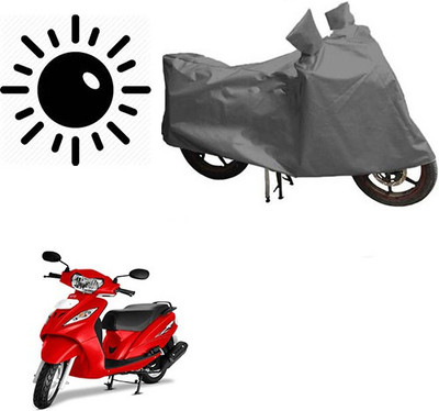 RPSENTTERPR Waterproof Two Wheeler Cover for TVS(Wego, Grey)