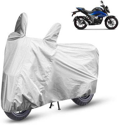 AutoRetail Two Wheeler Cover for Suzuki(Gixxer, Silver)