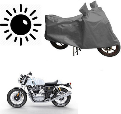 Atulit enterprises Waterproof Two Wheeler Cover for Royal Enfield(Continental GT, Grey)