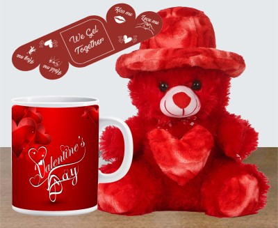 Love And Joy Mug, Soft Toy, Greeting Card Gift Set