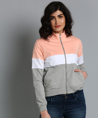 FLYING MACHINE Full Sleeve Color Block Women Sweatshirt