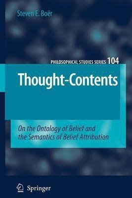 Thought-Contents(English, Paperback, Boer Steven E.)