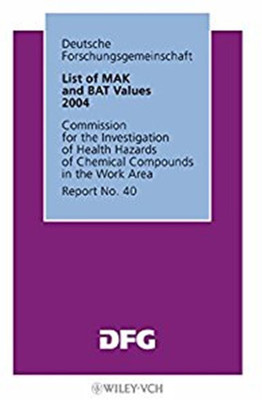 List of MAK and BAT Values 2004: Report 40(English, Paperback, unknown)