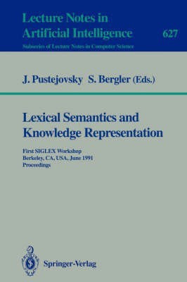 Lexical Semantics and Knowledge Representation(English, Paperback, unknown)